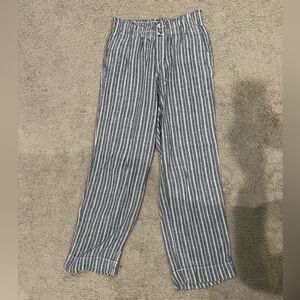 Briggs New York linen Blue Striped Pants